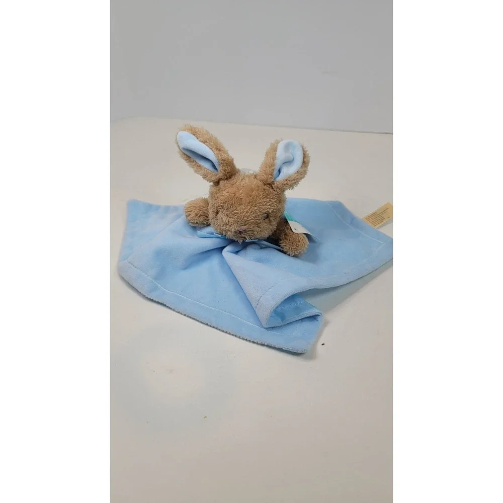 Blue Bunny Rabbit Lovey Rattle 13